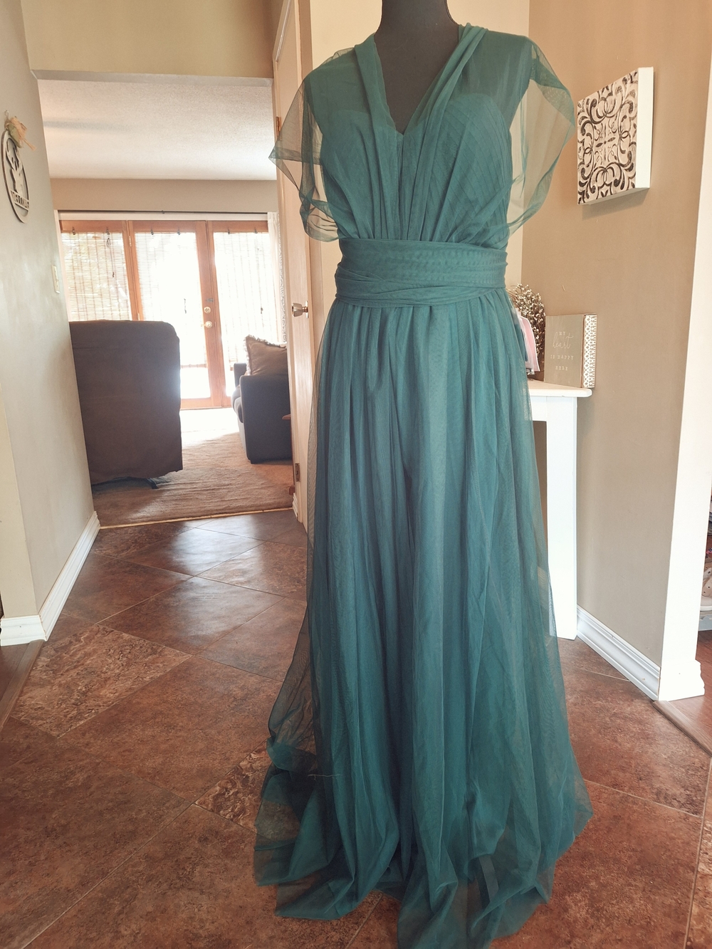NWT Birdy Grey Emerald Convertible Christina Formal Dress Sz L - Picture 10 of 16